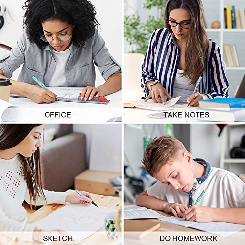 Image of AUAUY 5Pcs Everlasting Pencil, Infinity Pencil With Eraser And Replacement Nibs, Reusable Inkless Pencil For Writing, Drawing, Students Home Office School Supplies(Gradient), Ink black