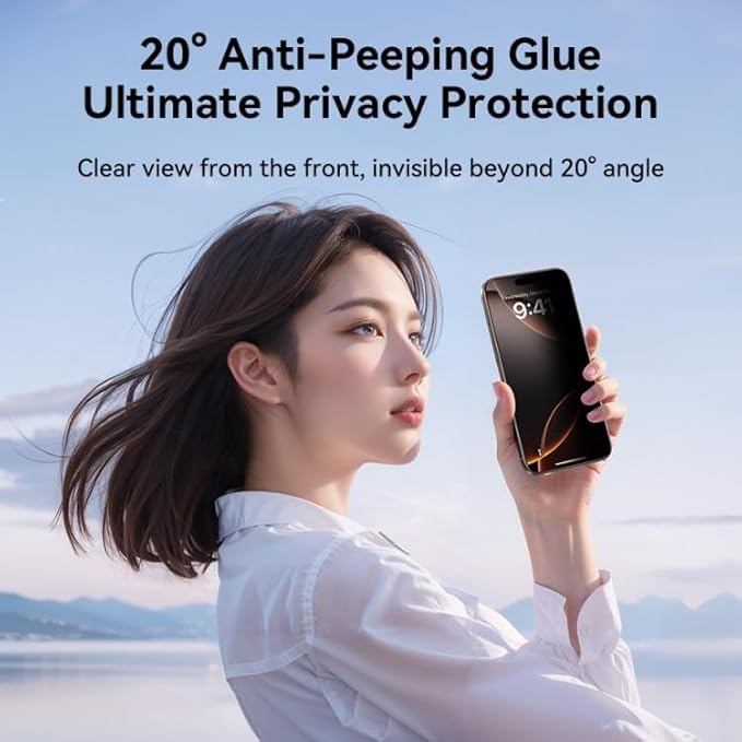 Image of Tempered Glass Screen Protector (For iPhone 16 Pro (Privacy))