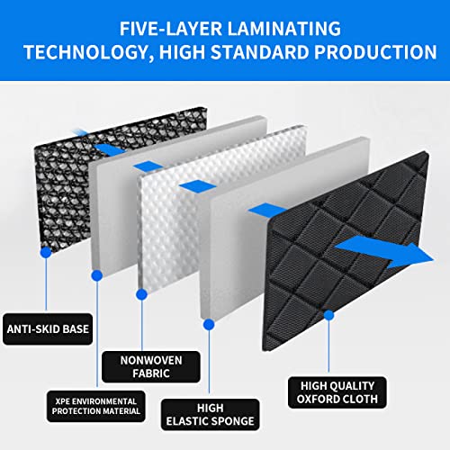 ShowEv für Tesla Model Y Kofferraummatten Frachtmatten wasserdichte rutschfeste Schutzfrachtmatte Oxford Leichtes Material Duty Geruchsneutral für Tesla Model Y Zubehör