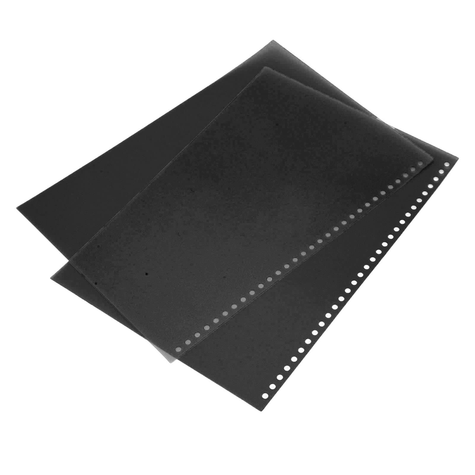 Feuilles de protection flexibles, givrées, translucides, imperméables, réutilisables, couvertures de reliure, présentations de rapports, papier transparent A4, 50 pièces (Couleur noire)