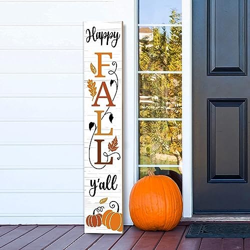 Happy Fall Y'all Wooden Porch Sign 47" Autumn Large Welcome Porch...