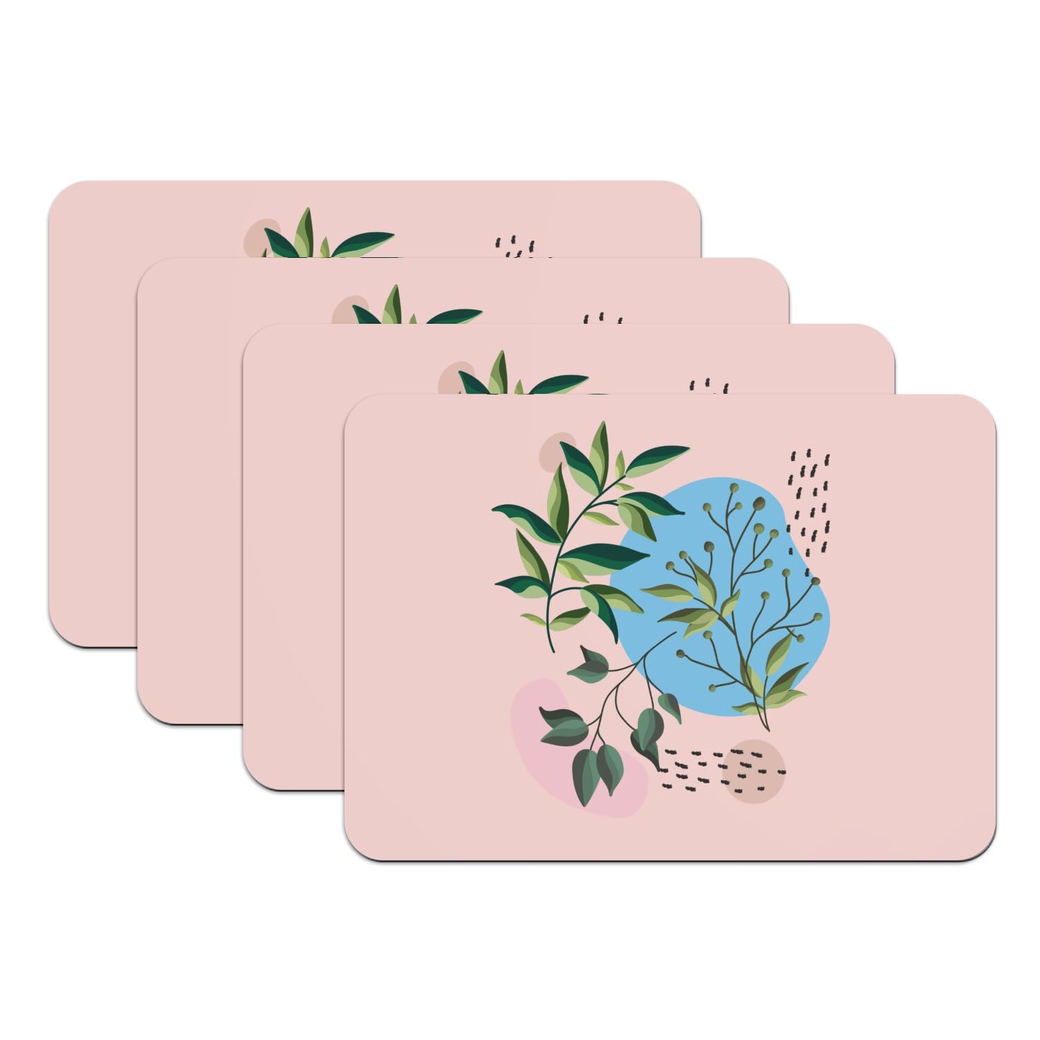 Sets de table tropicaux rose et vert pour sublimer vos dîners d'été en terrasse