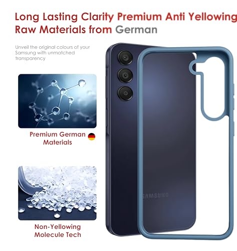 Image of Thermoplastic Polyurethane Slim Case For Samsung Galaxy S23,[Anti-Yellowing Technology] [Military Grade Drop Protection] Shockproof Slim Hybrid Phone Case For Samsung Galaxy S23 5G-Indigo Blue