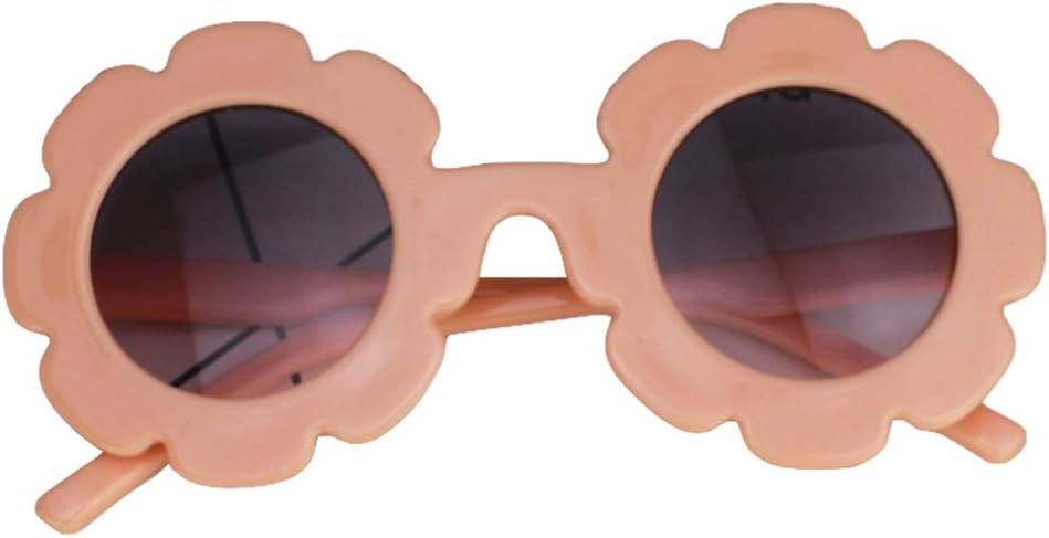 Cute Kids Toddler Baby Round Flower Sunglasses UV Protection Colorful Sunnies Glasses for Boys Girls 0-8T