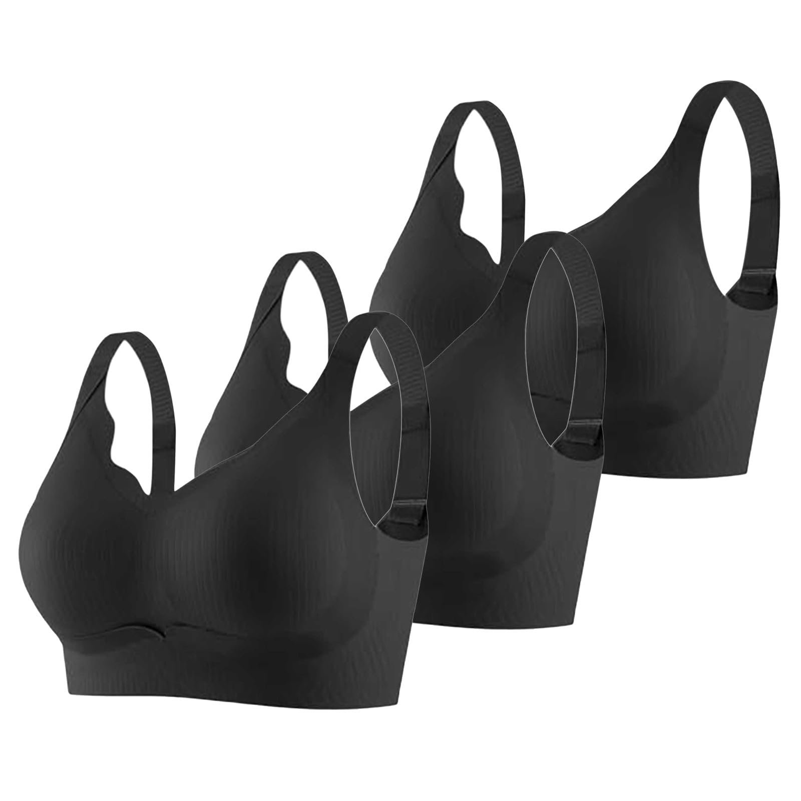 Genérico 2026 Sujetador Cómodo para Mujer Conjunto Deportivo Femenino sin Sujetadores cómodos de Piezas con Soporte Ajustable para Entrenamiento y Ocio Durante Toda Temporada 3piezas