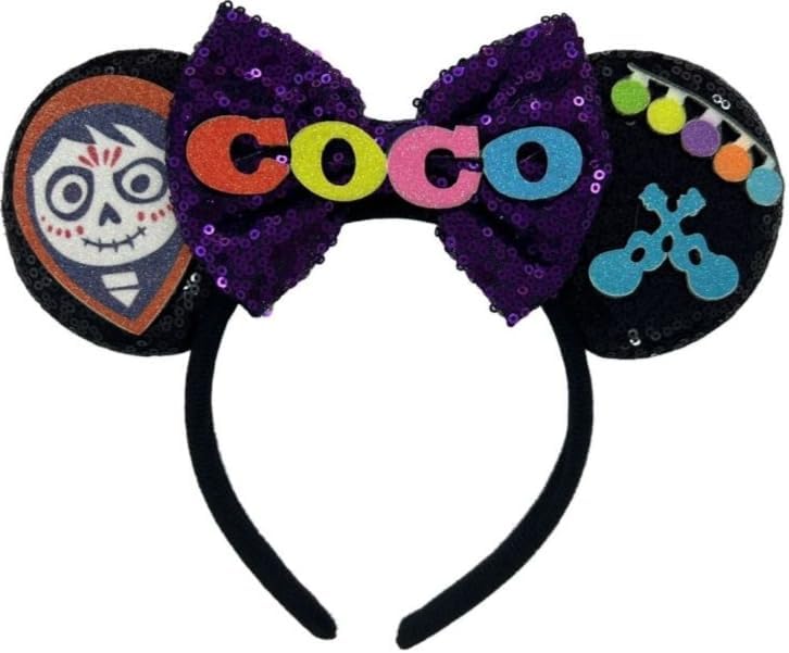 CLGIFT Frozen Inspired Minnie Ears Headband, Olaf Minnie Ears (Coco), standard