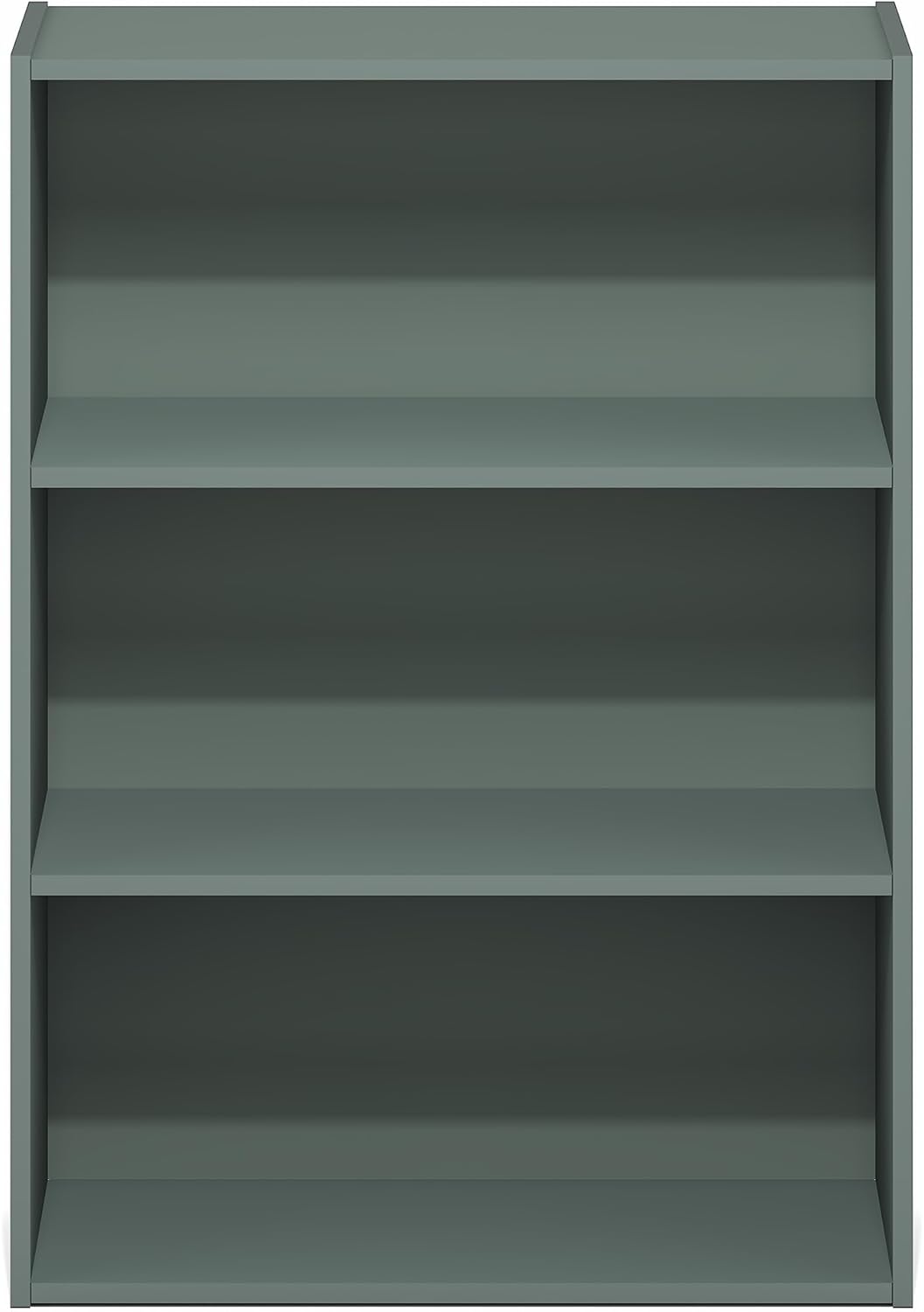 Furinno PASIR Book Shelf, 3-Tier Bookshelf, Bookcase, 9.7" x 23.7" x 31.5", for Living Room, Bedroom, Home Office, Sage Green