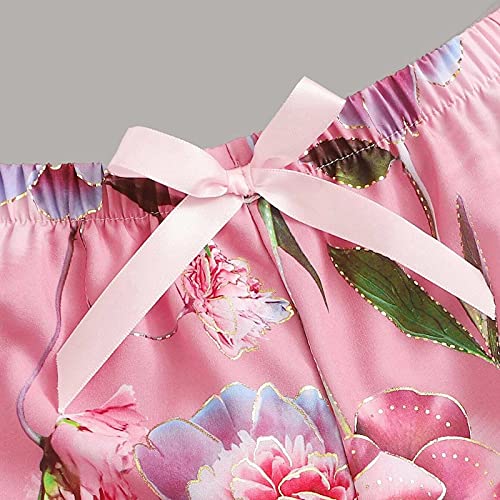 Rtrde Sexy Lingerie For Women Naughty Sex/Play, Pink Pjs Babydoll Lingerie Set With Robe Plus Size 3-Piece Garter Lingerie Set Robes Lace Bodysuit Deep-V Neck Underwear Lingerie (Xxl, Hot Pink) #TOP5