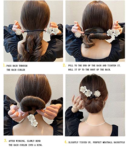 Ougwa 3 Pieces Hair Accessory Set: Round Bun Maker, Crown Hairstyle Shaper thumb #4