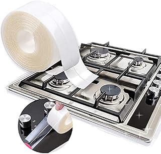 Self Adhesive Sealant Tape, Transparent PVC Bath Sealant Strip Caulk Tape, Waterproof Mildew Sealing Tape for Shower Tray, Wall Corner Edge Tile Gap Bath Trim, Bathroom Bathtub, Toilet Kitchen Sink