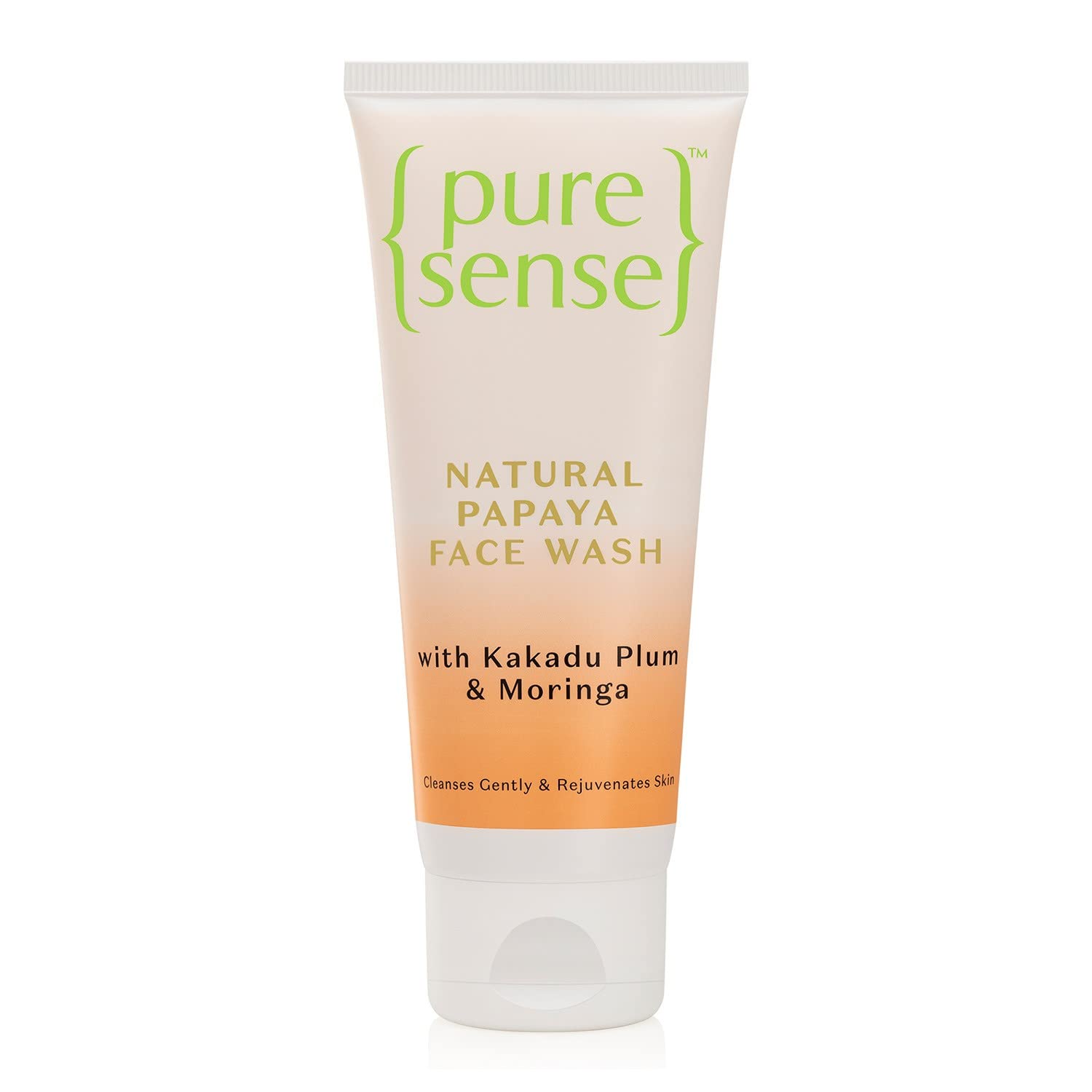PureSense Natural Papaya Face Wash with Kakadu Plum & Moringa for Gentle Cleansing & Rejuvenates Skin | Suitable for Men & Women | 100g