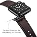 OUHENG Leather Bands Compatible with Apple Watch Band 49mm/46mm/45mm/44mm/42mm, Leather Rubber Hybrid Strap for iWatch Ultra 3/2/1 Series 11 10 9 8 7 6 5 4 3 2 1 SE 3/2/1, Dark Brown/Black