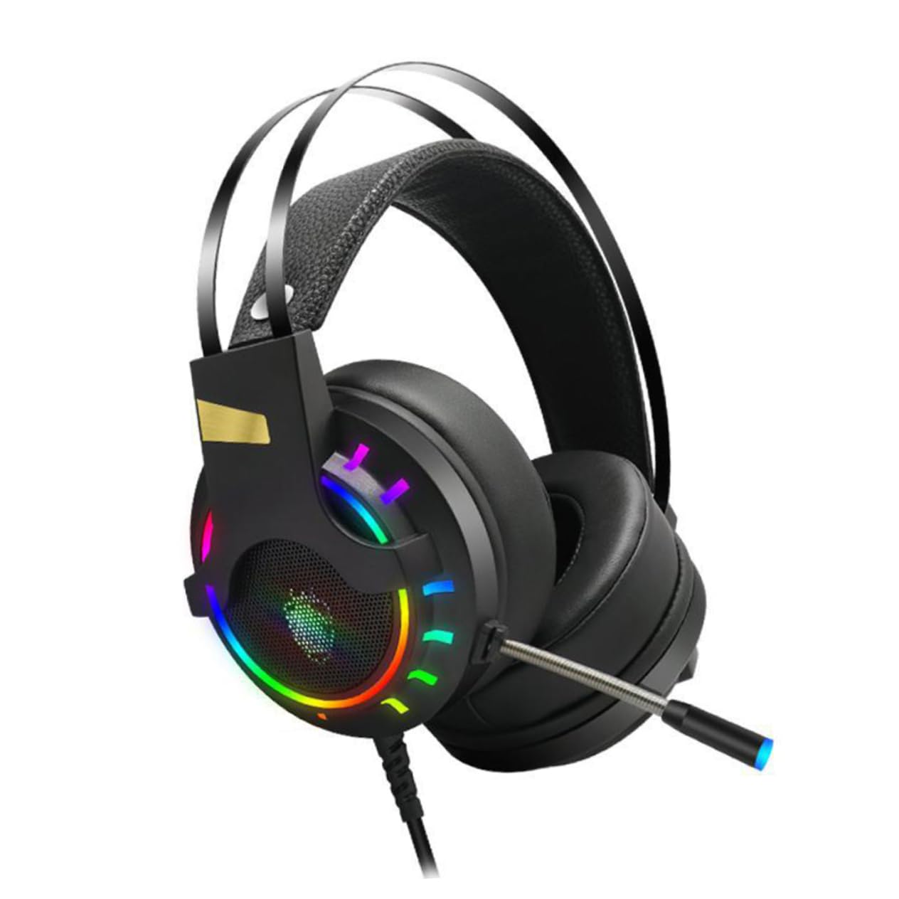 BESTonZON Cuffie da Gaming Rgb USB 7.1 con Microfono per PC