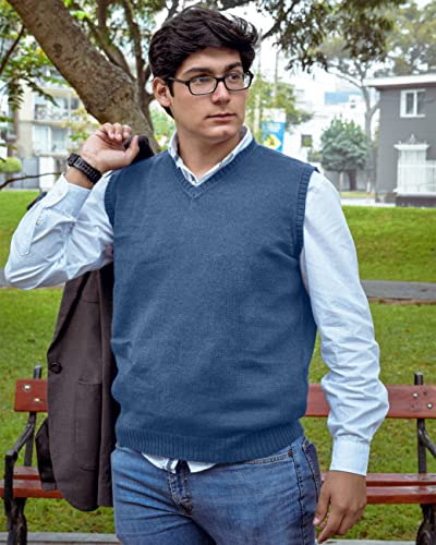 TINKUY Peru Men’s Alpaca Wool Sweater Vest – Soft V-Neck Pullover for Men – Classic Peruvian Knit – Sizes S to 4XL2