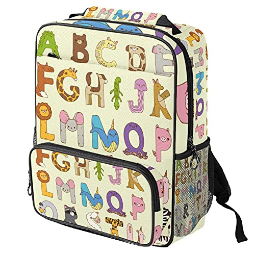 Sac à dos ordinateur portable femme homme sac de travail tendance alphabet