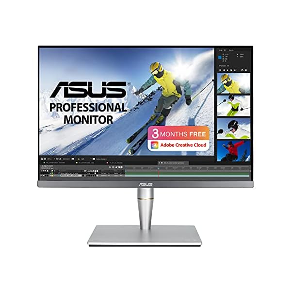 ASUS ProArt PA24AC - Monitor Profesional de 24" FHD (1920x1200,WUXGA, HDR10, USB-C Port 60W, HDMI, DP, 100% RGB) Plata