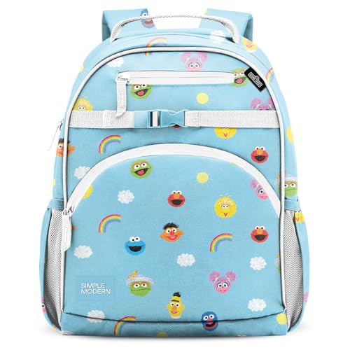 Simple Modern Medium Sesame Street Toddler Backpack for School Girls and Boys | Kindergarten Elementary Kids Backpack | Fletcher Collection | Kids - 15 tall | Sesame Street Pals