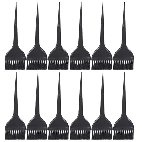 Beaupretty 12pcs Hair Dye Colour Brush, Plastic Hair Dye Brush Applicator Highlight Tinting Kit for Tint Dying Coloring Applicator
