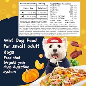 MOOCHIE Grain Free Moist Canine Meals for Small Canine – Digestive Care – Made with Actual Rooster, Beef and Greens – No Added Preservatives or Synthetic Flavoring – 12 x 3 oz Pouch