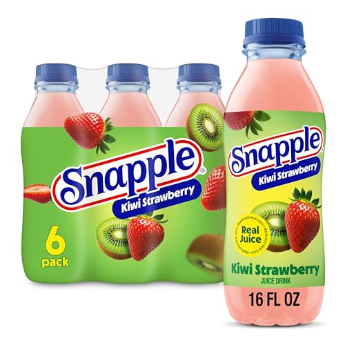 Image of Snapple Kiwi Strawberry Juice Drink, 16 fl oz recycled plastic bottle, 6 pack