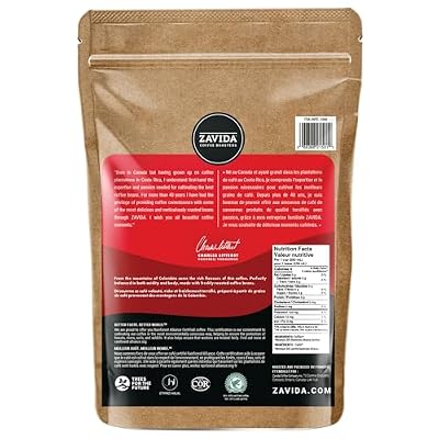 Zavida Coffee 100% Colombian Whole Bean 907 Grams 2 Pounds 1 Bag
