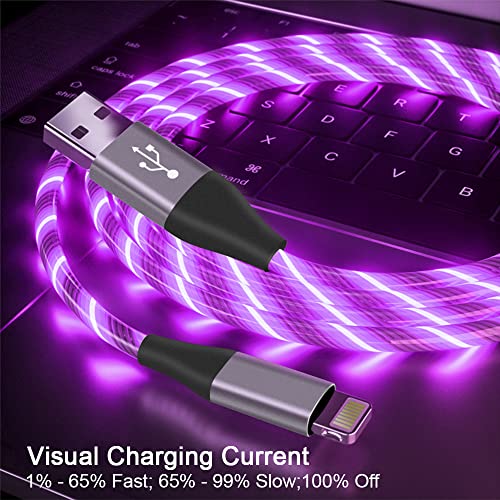 Led Iphone Light Up Charger Cable, | Apple Mfi Certified | Usb A To Lightning Fast Charging Cord Compatible With Iphone 13 Pro Max 12 Mini 11 X Xs Xr 8 7P 6S 5S Ipad Ipod Touch More (6Ft, Purple) #TOP4