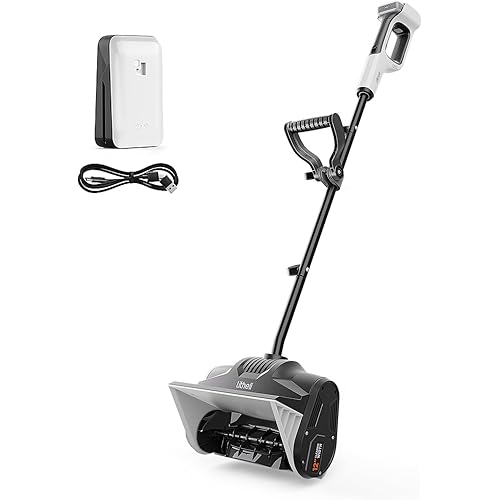 Litheli Cordless Snow Shovel, 20V 12'' Brushless Electric Snow Blower for Driveway, Battery Powered Snow Thrower, 4.0Ah Battery Included