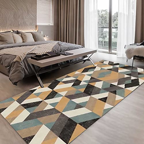 Tapis de couloir motif géométrique lavable pour une maison propre
