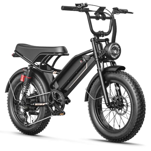 Image of Jasion Electric Bike for Adults & Teens, 2000W /3000W Peak E Bike, Up to 55-90 Miles Range Electric Bicycle, 48V /52V Battery, 16 inch /20 inchx4.0 inch Fat Tire E-Bike, Full Suspension Ebike for Beach,Mountain,Road