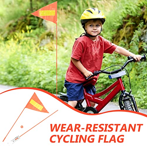 Happyyami 1 Satz Reflektierender Wimpel Flaggen ATV-Flagge Lenkerfahne Fahrrad-sicherheitsfahne Mit Stange Reflektierende Fahrrad-sicherheitsfahne Liegerad PVC Horizontal Kind Wasserfahne - Image 7