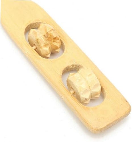 Miniatura 7 de Rascador de espalda de bambú para cuerpo de madera, masajeador manual de mango largo para cuello y hombro trasero
