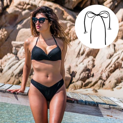 Image of FREEBLOSS 18Pairs Halter Neck Bra Straps Replacement 18 Colors Decorative Bra Straps for Women Adjustable Bathing Suit Strap