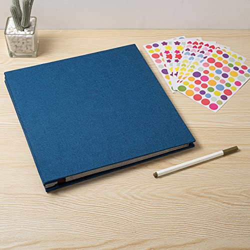HoneyTolly Fotoalbum, selbstklebend, 7,9 x 12,7 cm, 10,2 x 15,2 cm, 15,2 x 10,6 cm, 40 schwarze selbstklebende Seiten, Leineneinband… – Ansicht 6