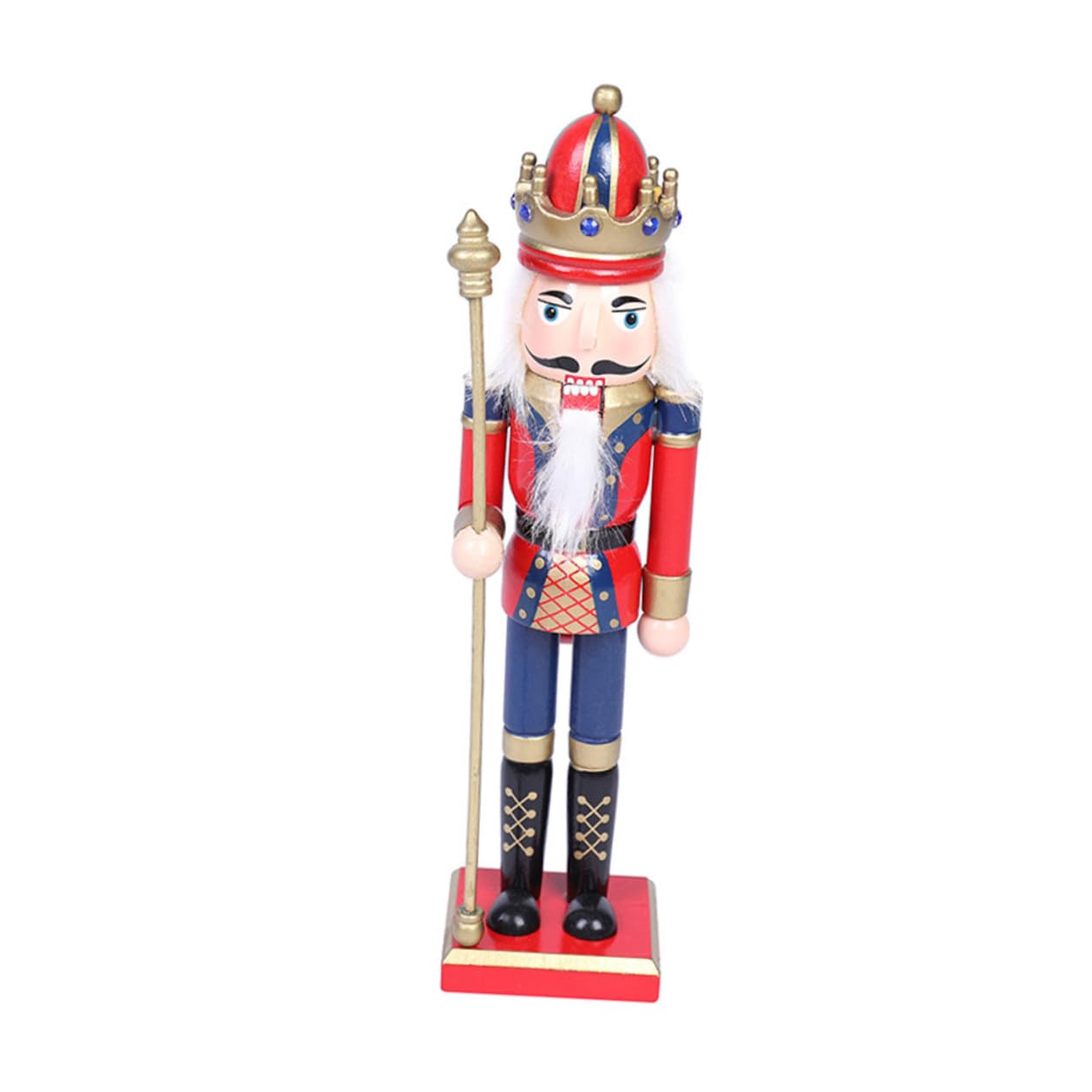Casse-Noisette en bois figurine Noël colorée pour décor de bureau et maison