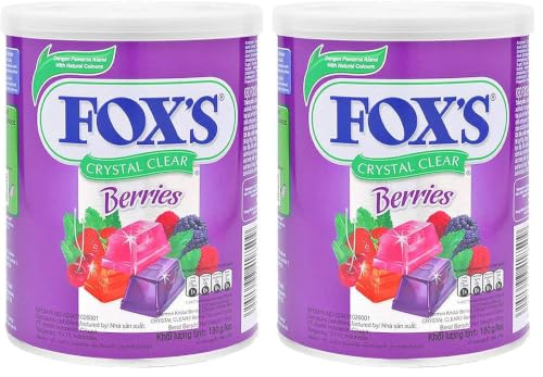 Image of Fox's Crystal Clear Mix Fruit Berry Candy, 6.35 Oz / 180 Grams (Pack of 2)
