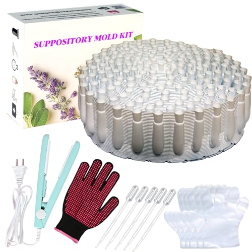 Prnaiev 2.4mL Empty Suppository Molds Kit 200 PCS for DIY Use