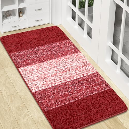 Kitinjoy Indoor Outdoor Door Mat, 47x20 Non-Slip Dirt Trapper Doormats