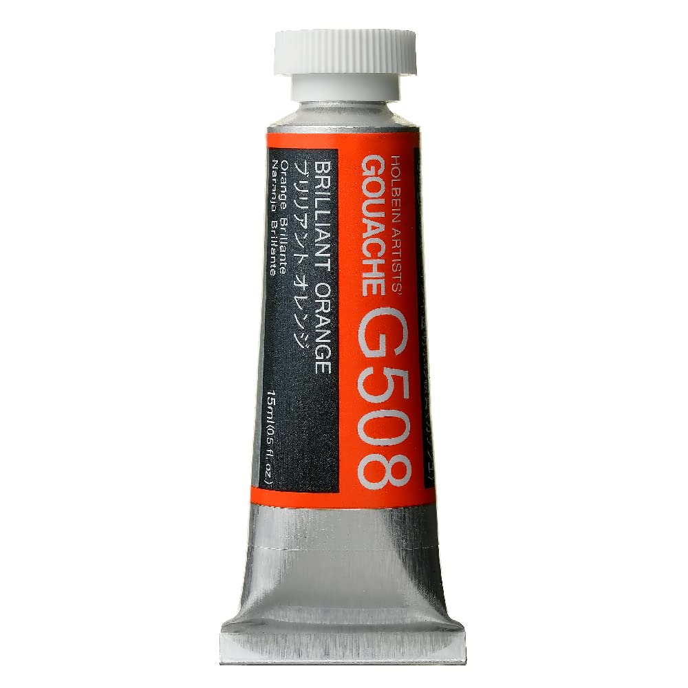 Gouache Holbein Brilliant Orange 15ml peindre sans traces pinceau
