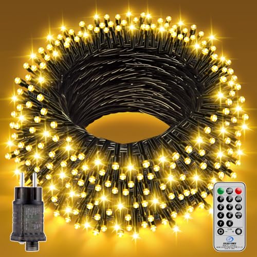 LED Lichterkette Weihnachtsbaum Innen Außen - 25M 250LEDs Warmweiß...