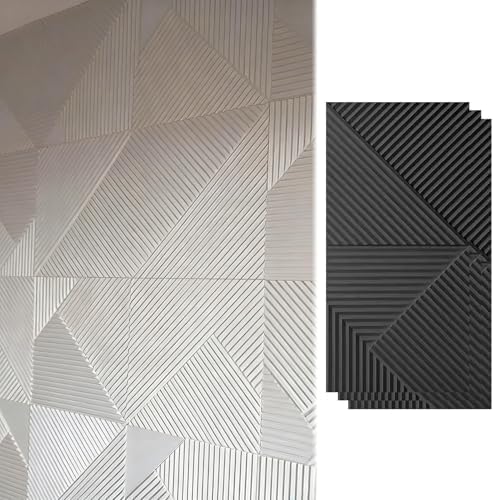 ometric 3D PU Wall Panels - Line Texture Interior/Exterior Cladding Detive Accent for Hallway & Restaurant 5-Pack Wall Covering Solut