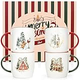 Photo Gallery joymaking set di 4 tazze di natale, in ceramica, per amici, decorazione natalizia, regalo per donne, 310 ml Photo Gallery joymaking set di 4 tazze di natale, in ceramica, per amici, decorazione natalizia, regalo per donne, 310 ml