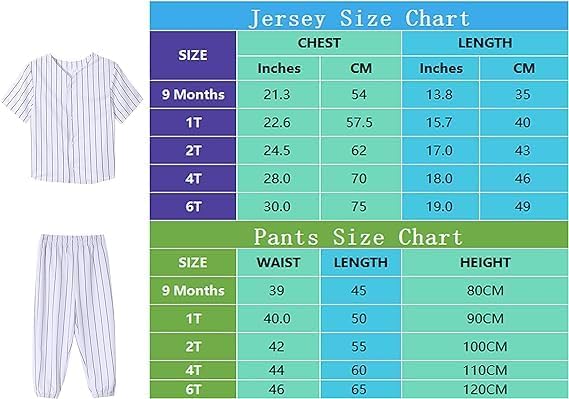 Miniatura 5 de Kids White Stripe Baseball Sets Baby Boys Casual Sports Top Short Sleeve Jersey and Pants Girls Summer Outfits