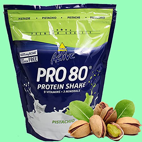 Atlant Vital Set aus Inkospor Active Pro 80 Protein Shake Eiweißpulver viele Geschmacksrichtungen 2x 500g (Pistazie/Himbeer-Joghurt)