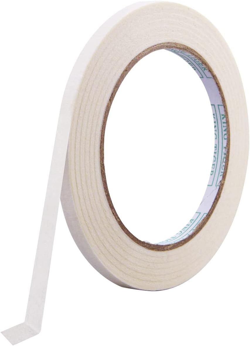 Fantasyon White Art Tape Masking Artists Tape Removable Paper Tape for Drafting Art Watercolor Painting Canvas Framing - 164FT Long(1/4 Inch)
