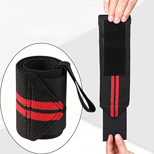 Muñequera de gym con correa para entrenamiento con pesas y lazo elástico de soporte manual 7