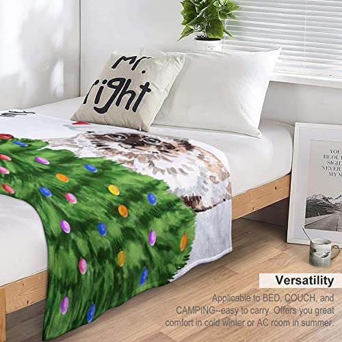 Couverture de Noël lit plaid peluche impression 3D douce 130x150