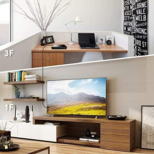 DELONG Fiber HDMI 2.1 Cable 100ft - 8K@60Hz, 4K@120Hz, 48Gbps, eARC Compatible With PS5, Xbox, RTX 3080 3090, Roku, 8K TV - Black