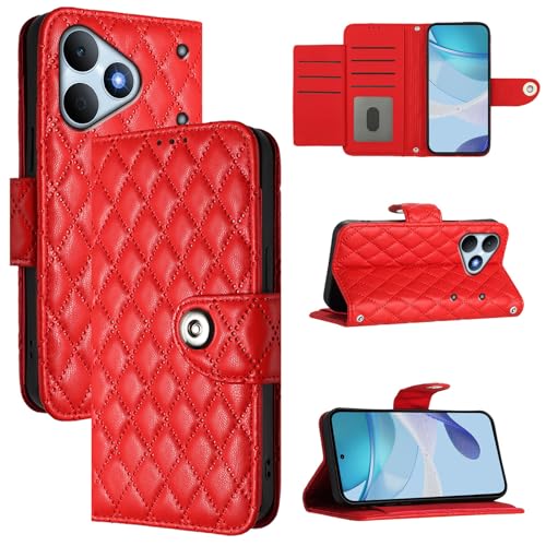Cover �Ή��@�� for Realme Note 80 4G,�Ή��@�� for Realme Note 80 4G �f���A���X���b�g�E�H���b�g�g�ѓd�b�J�o�[ Red