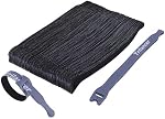 Câblodistributeurs réutilisables, ensemble de fils 50 Trilancer Organisateur de câble de fixation réglable de cordon, 20 CM (Noir)