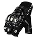 Steel Outdoor Reinforced Brass Knuckle Motorcycle Motorbike Powersports Racing Textile Safety Gloves (Touch Screen, Large)